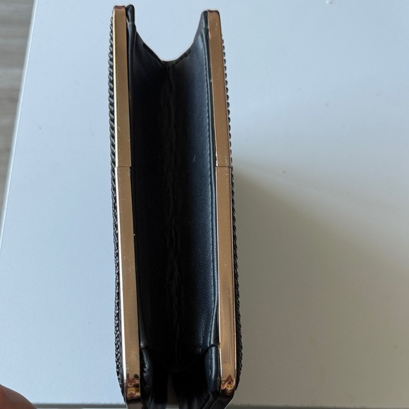 KATE LANDRY beaded clutch black and gold - Picture 4 of 4